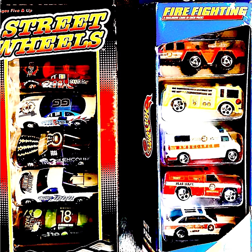Hot Wheels Vintage Die-cast Fire Fighter & Racing Street Wheels Sets